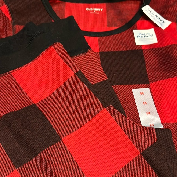 Old Navy Other - Old Navy Buffalo Plaid Red/Black lightweight thermal Holiday pajama set Women M